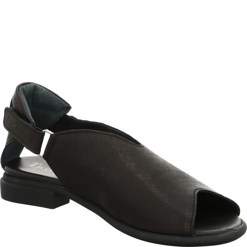 Think KAMAA Woman Strap sandal - Material: Leather in Black