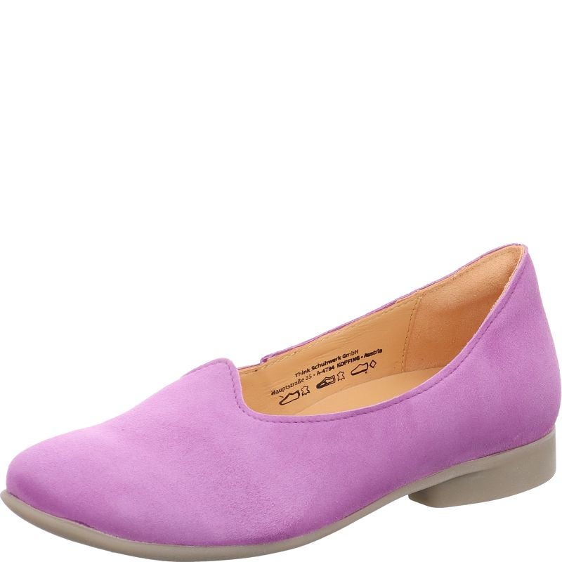 Think GUAD2 Woman Ballerina - Material: Leather in Purple