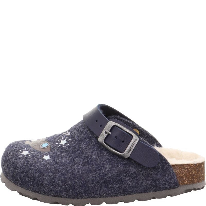 Superfit FUSSBETTPANTOFFEL Boys Clog - Material: Textile in Blue