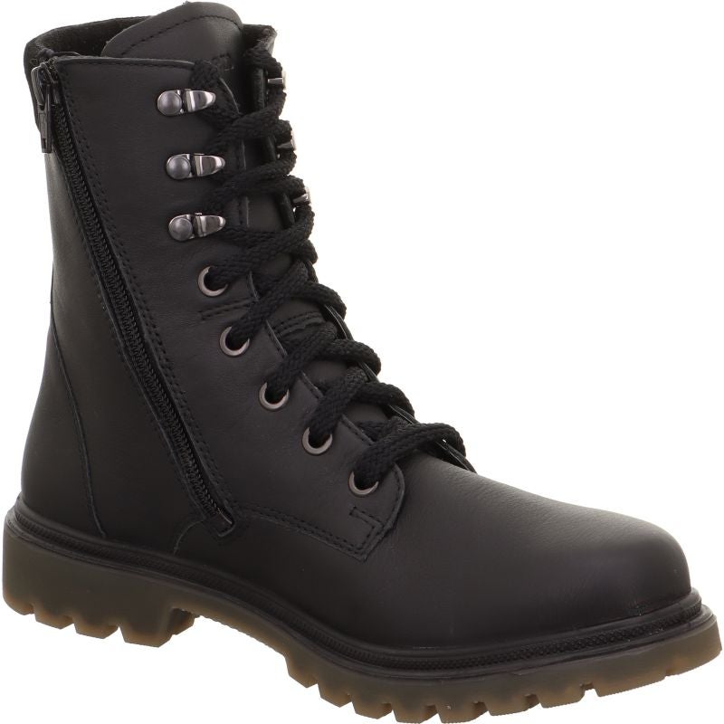legero MONTA Damen Schnürboots - Material: Leder in Schwarz
