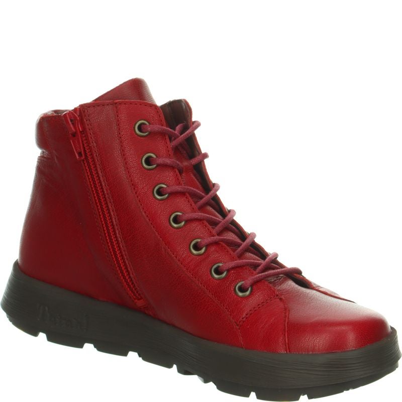 Think COMODA Woman Ankle boot - Material: Leather in Red