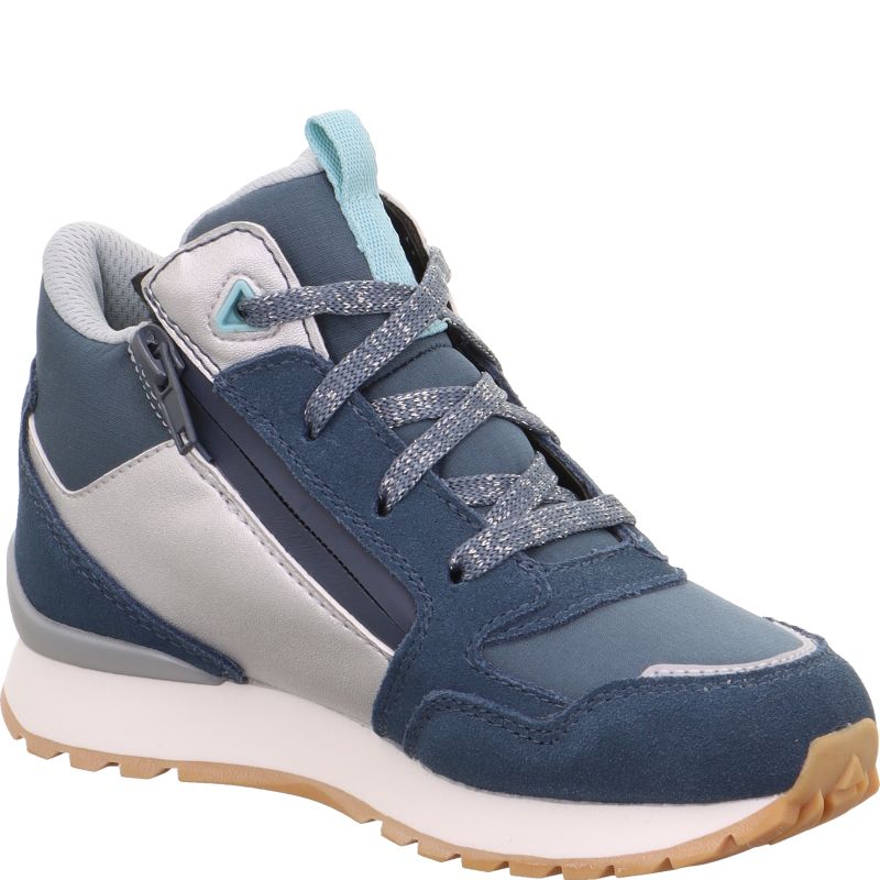 Superfit DASH Girls Sneakers high - Material: Leder/Sonstiges Material/Texti in Blue
