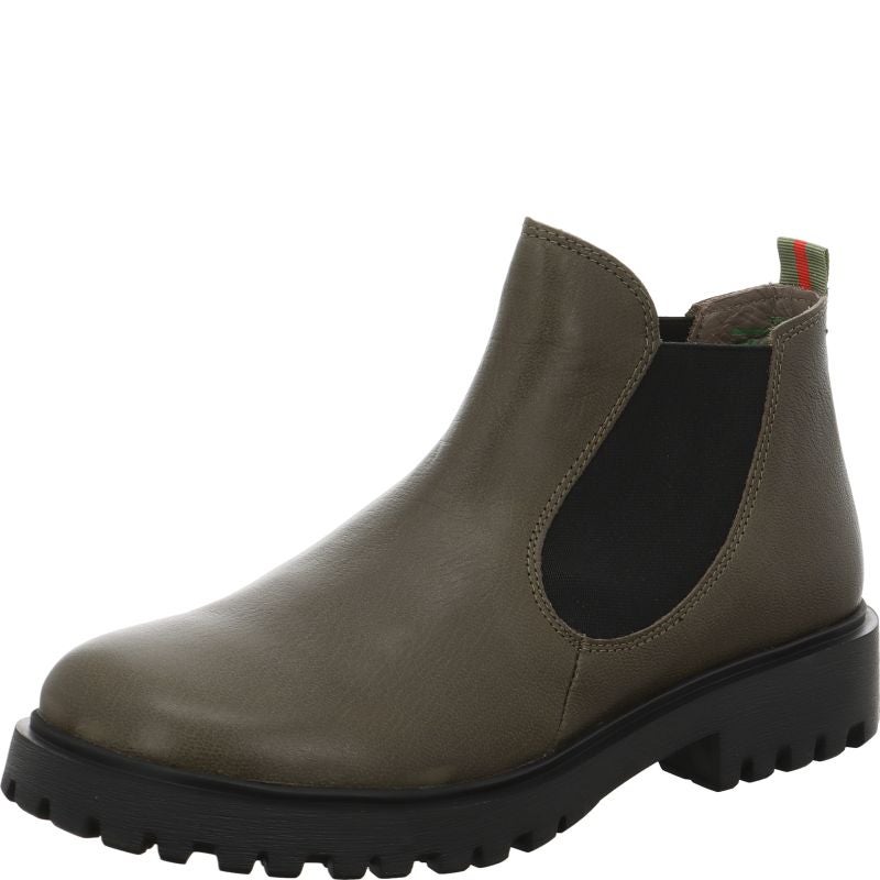 Think! TRENTO Damen Chelsea Boots - Material: Leder in Oliv