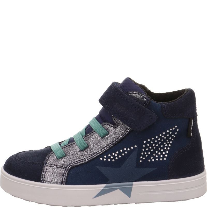 Superfit STELLA Girls Sneakers high - Material: Leder/Sonstiges Material/Texti in Blue