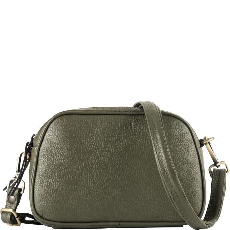 Think! TASCHE Tasche - Material: Leder in Oliv