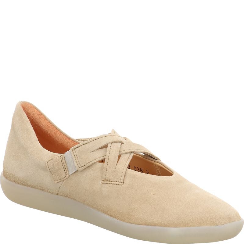 Think NATURE Woman Ballerina - Material: Leather in Beige