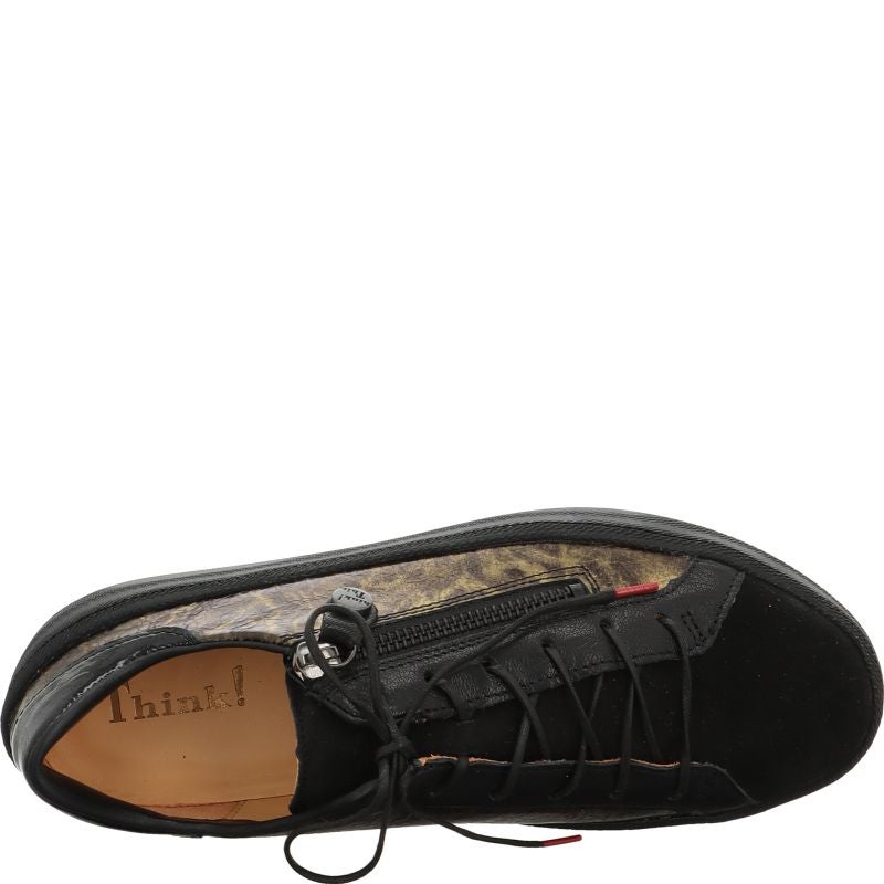 Think! KUMI Damen Sneaker low - Material: Leder in Schwarz