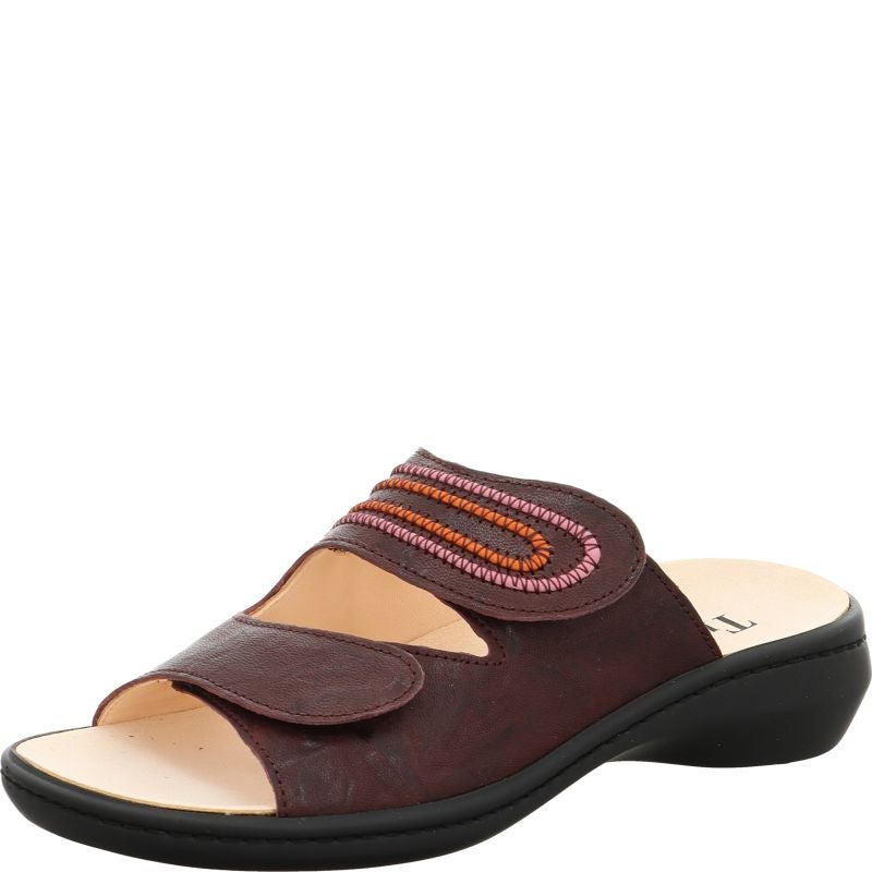 Think! CAMILLA Damen Pantolette - Material: Leder in Rot