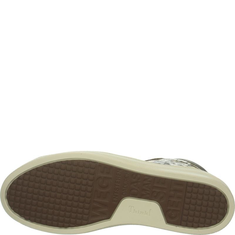 Think KUMI Woman Sneakers high - Material: Leather in Brown