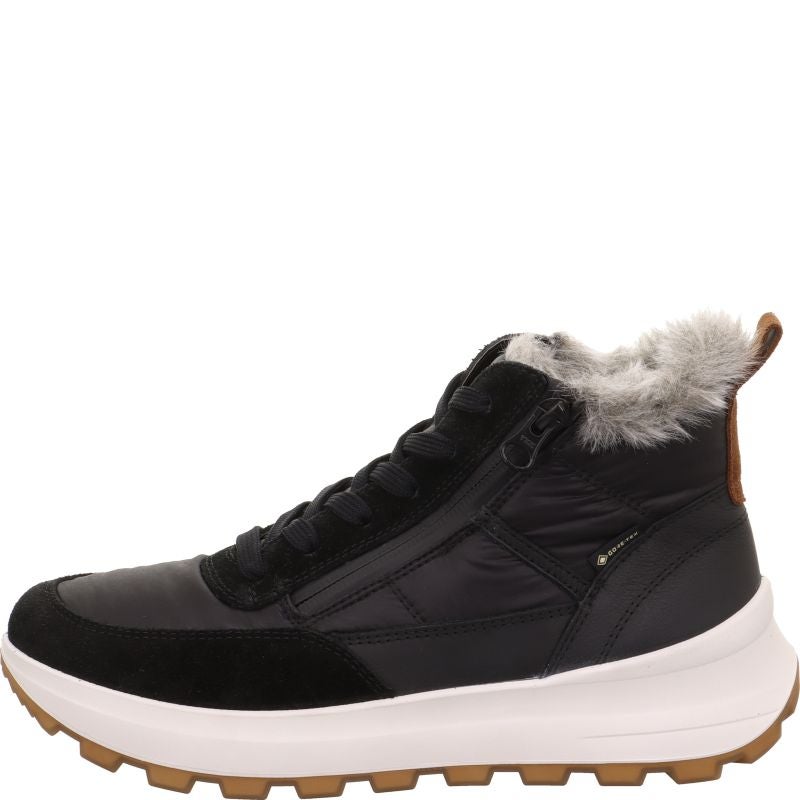 legero T4 RUN Damen Sneaker high - Material: Leder/Textil in Schwarz
