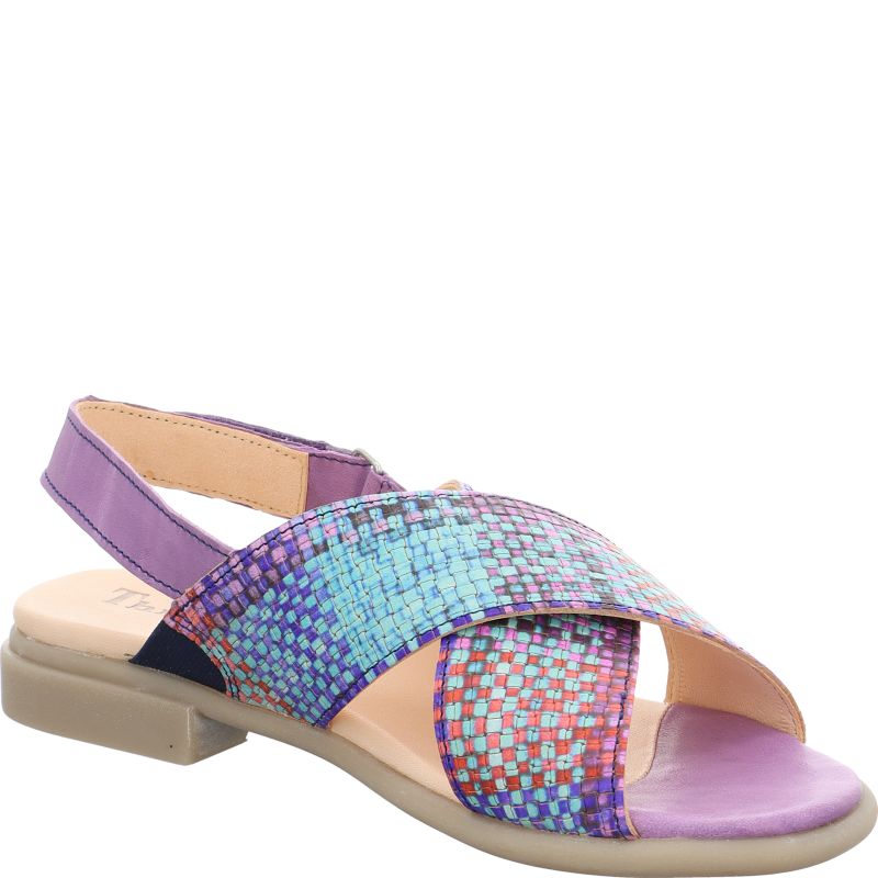 Think KAMAA Woman Strap sandal - Material: Leather in Multi Colour