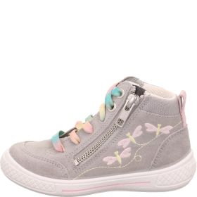 Superfit TENSY Girls Sneakers high - Material: Leather/Textil in Grey
