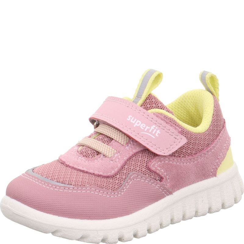 Superfit SPORT7 MINI Mädchen Sneaker low - Material: Leder/Sonstiges Material/Textil in Rosa