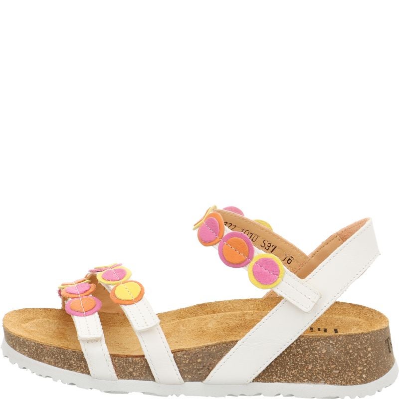 Think KOAK DAMEN Woman Strap sandal - Material: Leather in White