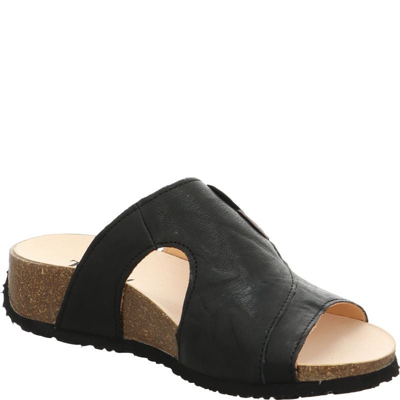 Think! MIZZI Damen Pantolette - Material: Leder in Schwarz