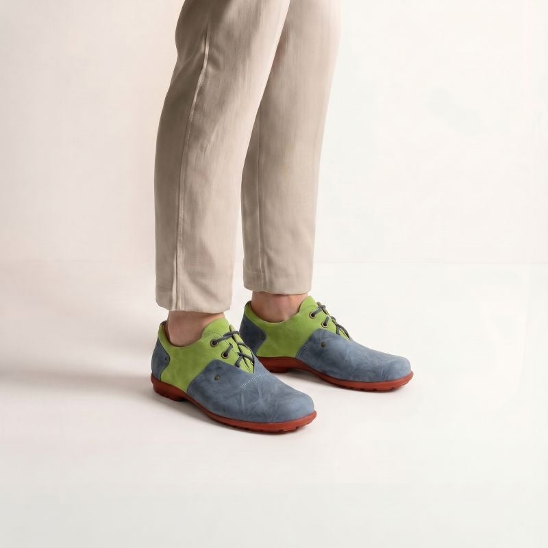 Think KONG HERREN Men Lace up shoe - Material: Leather in Blue