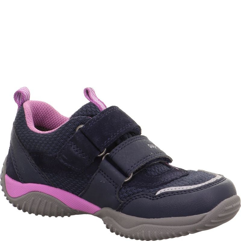 Superfit STORM Girls Sneakers low - Material: Leder/Sonstiges Material/Texti in Blue