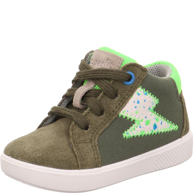 Superfit SUPIES Boys Sneakers high - Material: Leder/Sonstiges Material/Texti in Green