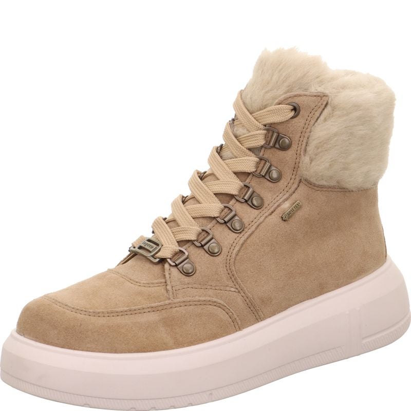 Legero WONDER Damen Schnürboots - Material: Leder/Textil in Beige