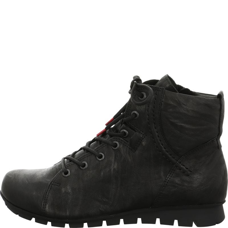Think! MENSCHA Damen Stiefelette - Material: Leder in Schwarz