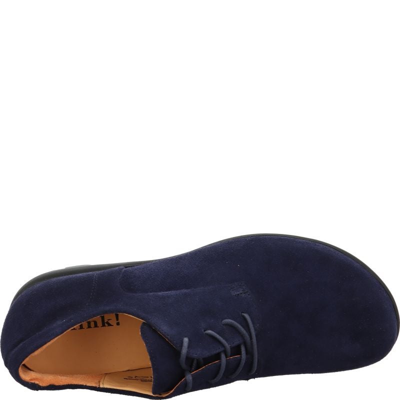 Think KONG HERREN Lace up shoe - Material: Leather in Blue