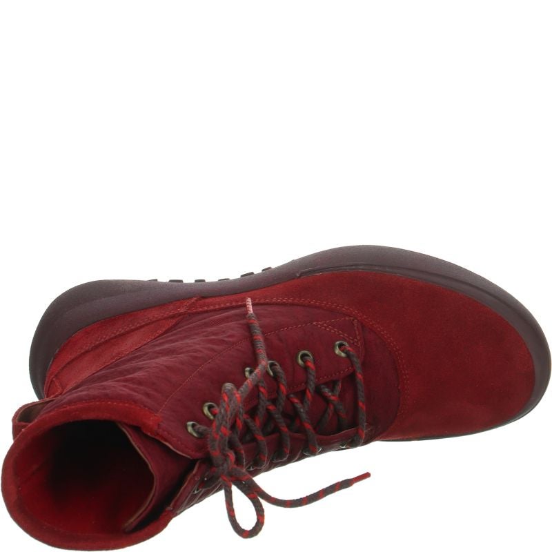 Think! KUSABI Damen Schnürboots - Material: Leder in Rot