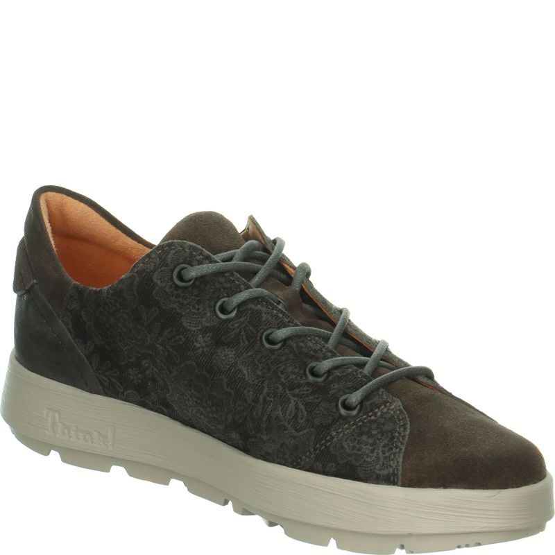 Think! COMODA Damen Schnürschuh - Material: Leder in Grau