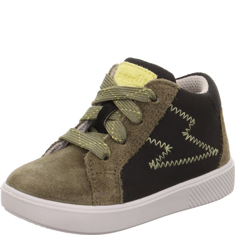 Superfit SUPIES Boys Sneakers high - Material: Leder/Sonstiges Material/Texti in Green