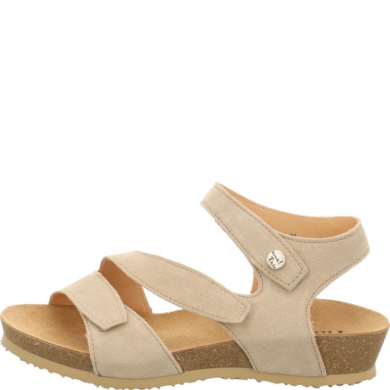 Think DUMIA Strap sandal - Material: Leather in Beige