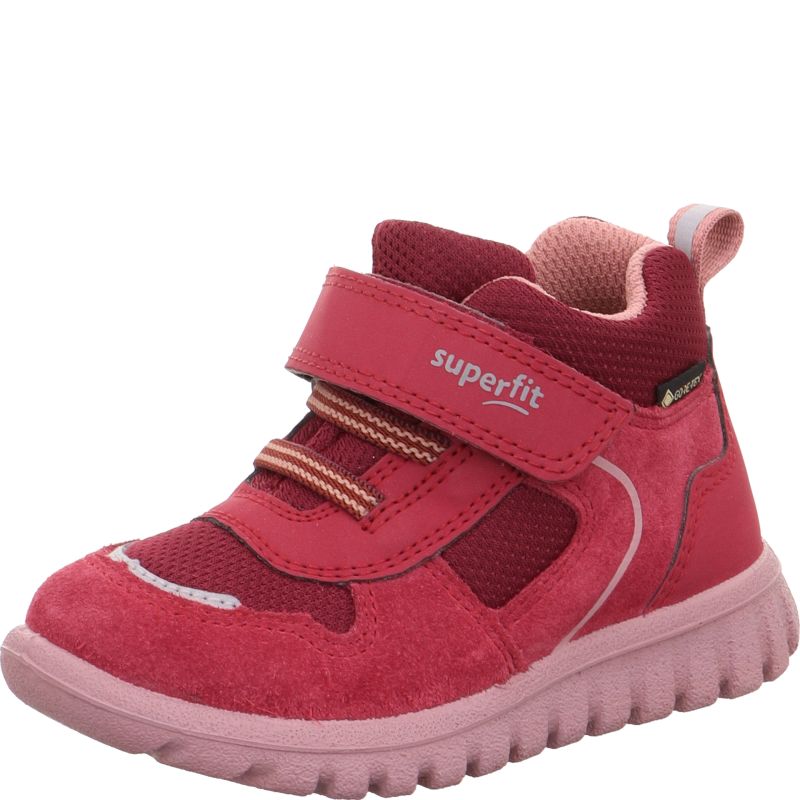 Superfit SPORT7 MINI Unisex | Girls Sneakers high - Material: Leder/Sonstiges Material/Texti in Red