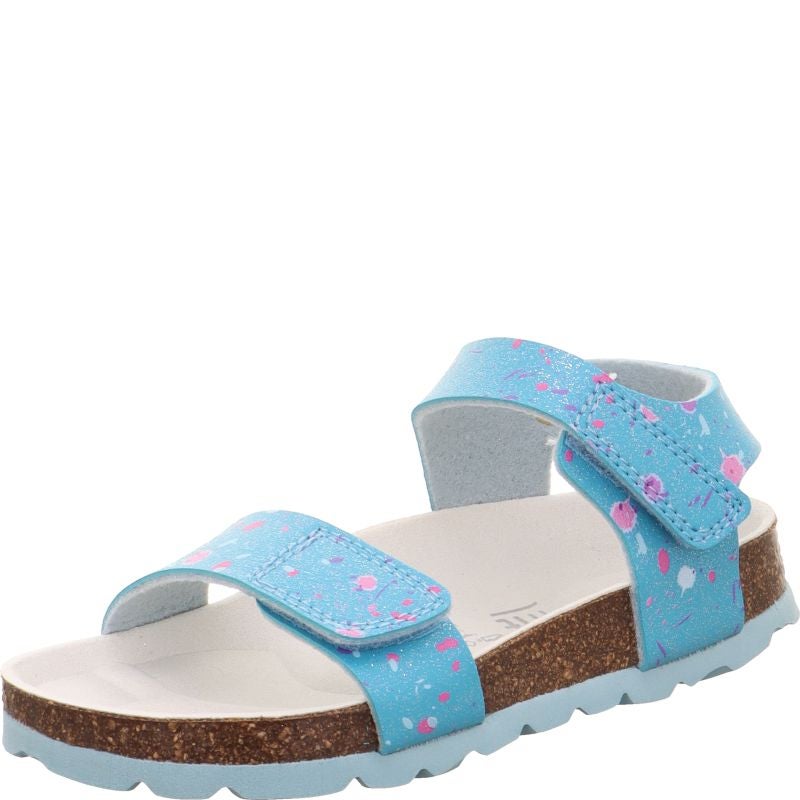 Superfit FUSSBETTPANTOFFEL Mädchen Sandale - Material: Sonstiges Material in Blau