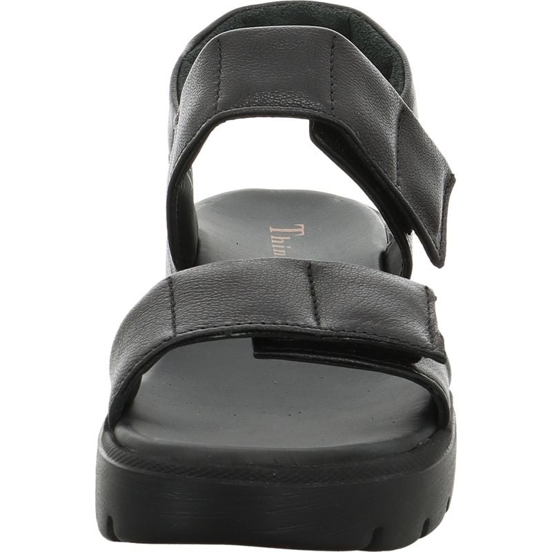 Think SING LIGHT Plateau sandal - Material: Leather in Black