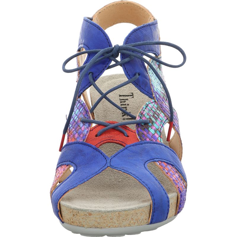 Think TRAUDI Woman Sandal - Material: Leather in Blue