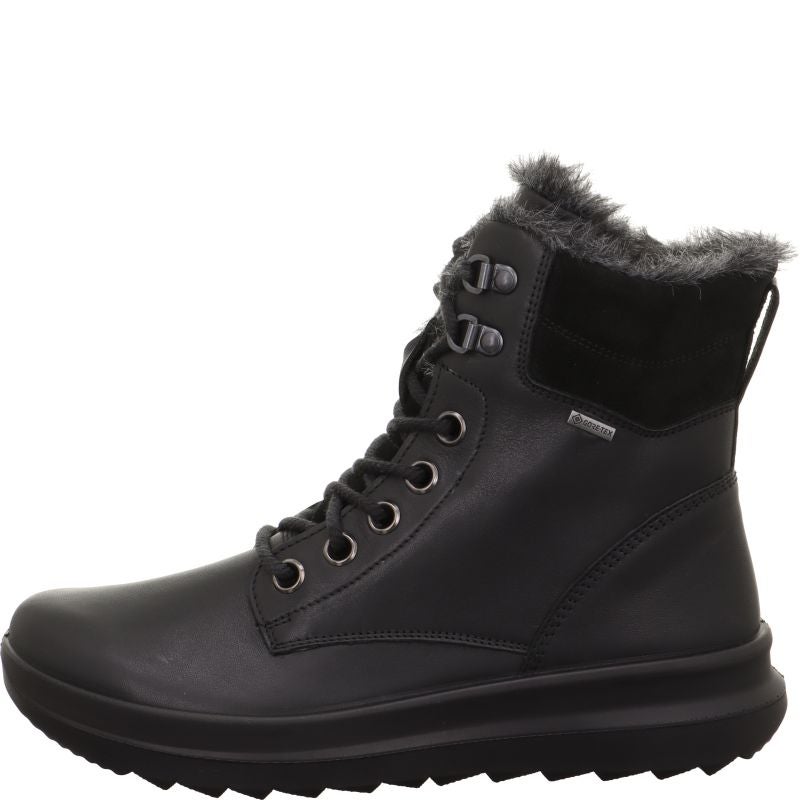 legero DREAMER Damen Schnürboots - Material: Leder in Schwarz