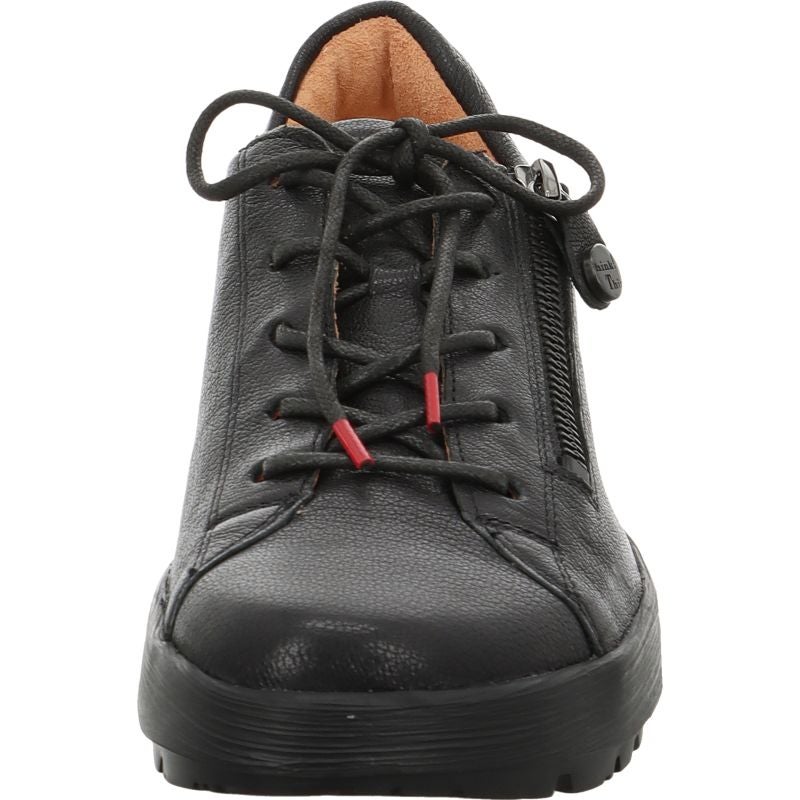Think COMODA Woman Lace up shoe - Material: Leather in Black