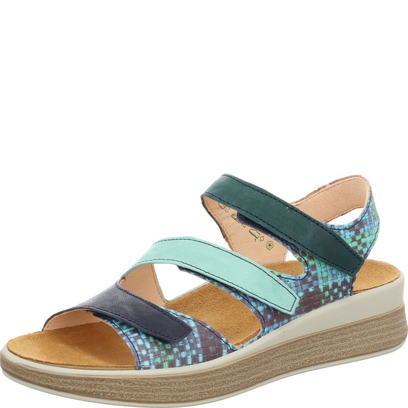 Think MEGGIE Woman Strap sandal - Material: Leather in Multi Colour