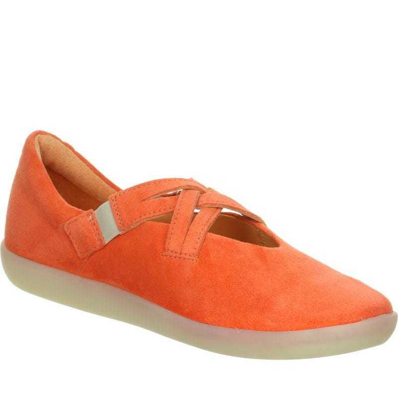 Think NATURE Woman Ballerina - Material: Leather in Orange