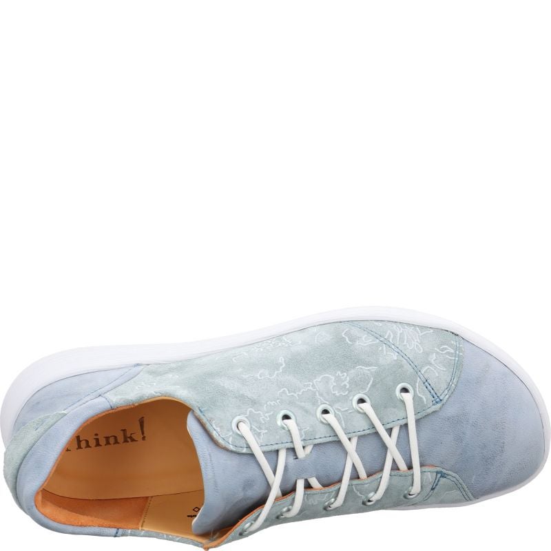 Think COMODA Lace up shoe - Material: Leather in Blue
