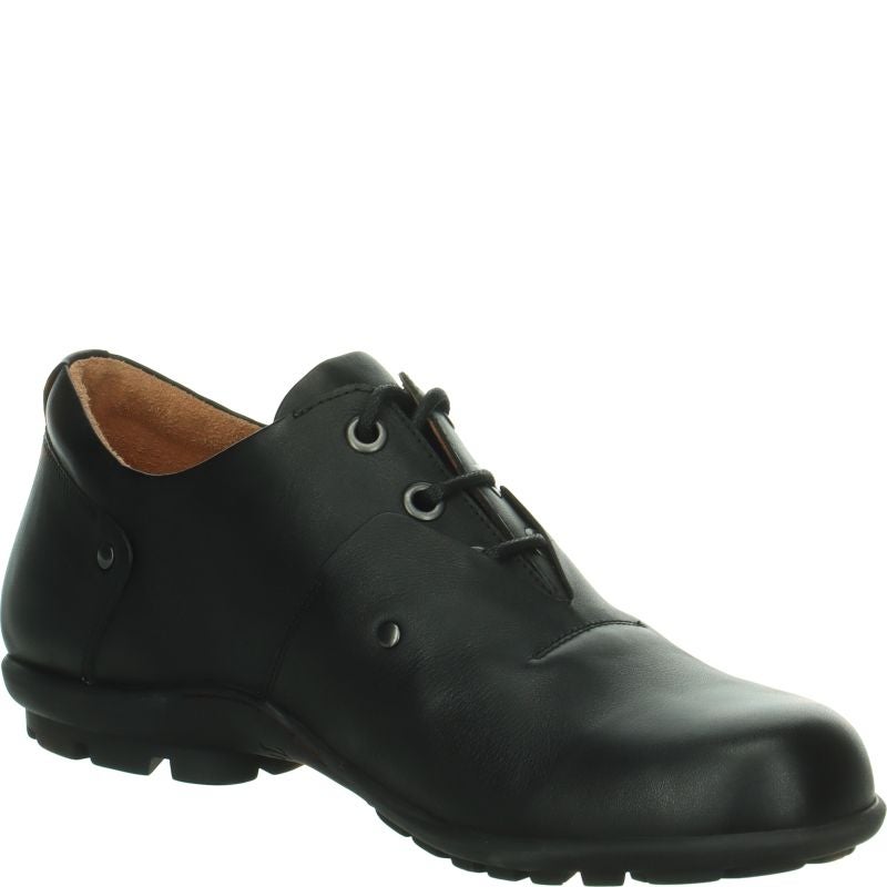 Think! KONG Herren Schnürschuh - Material: Leder in Schwarz
