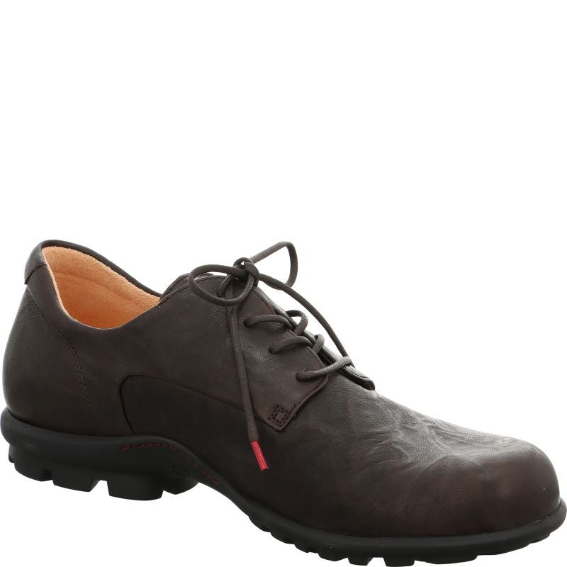 Think! KONG Herren Schnürschuh - Material: Leder in Braun
