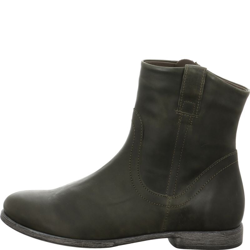 Think! AGRAT Damen Stiefelette - Material: Leder in Oliv
