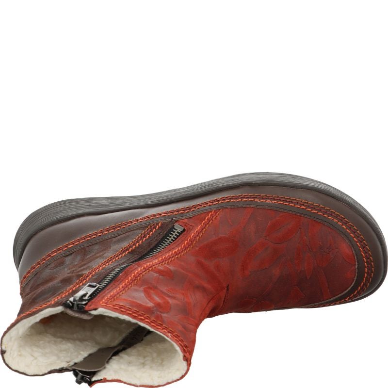 Think! COMODA Damen Stiefelette - Material: Leder in Rot