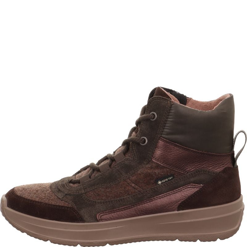 legero SPRINTER Damen Sneaker high - Material: Leder/Textil in Braun