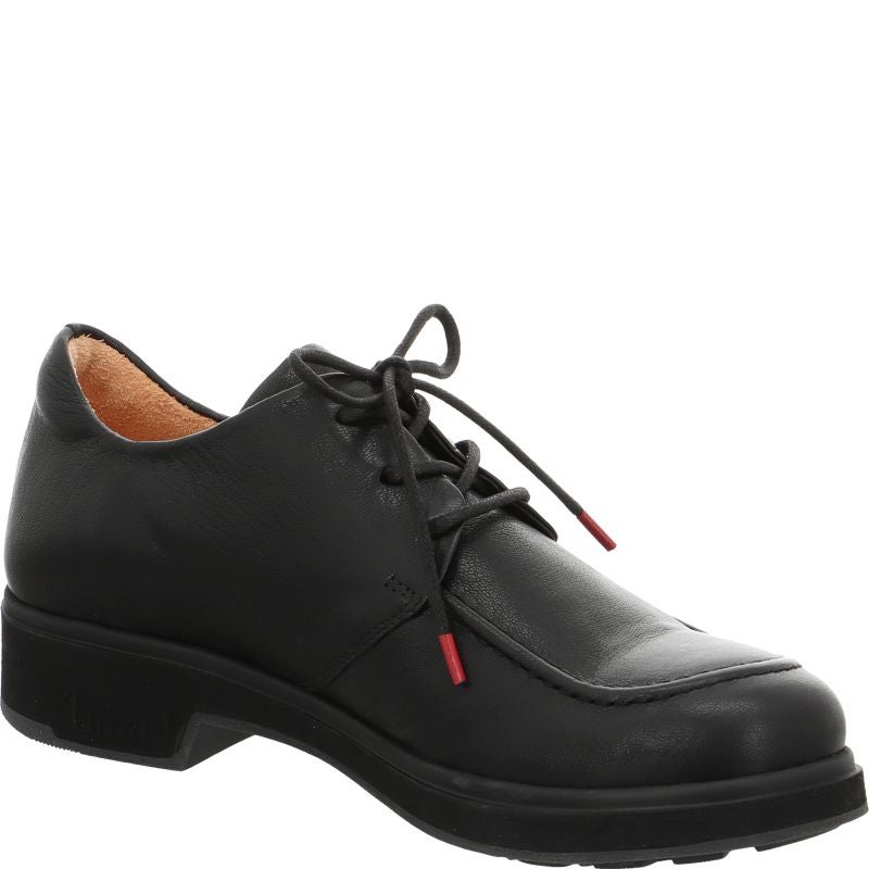 Think! COGITA Damen Schnürschuh - Material: Leder in Schwarz