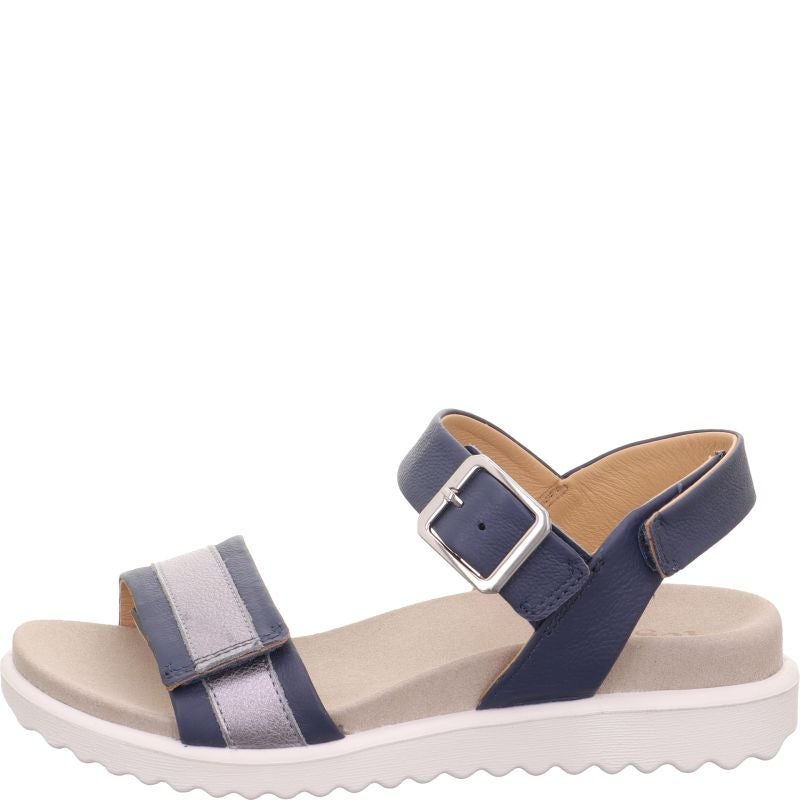legero MOVE Damen Sandale - Material: Leder in Blau