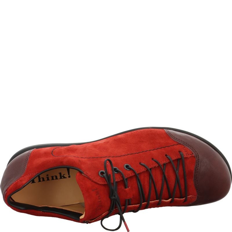 Think KONG HERREN Men Lace up shoe - Material: Leather in Red