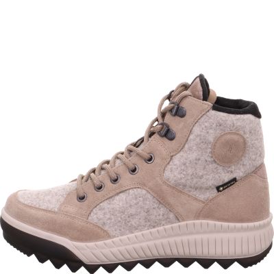 Legero TIRANO Damen Schnürboots - Material: Leder/Textil in Beige