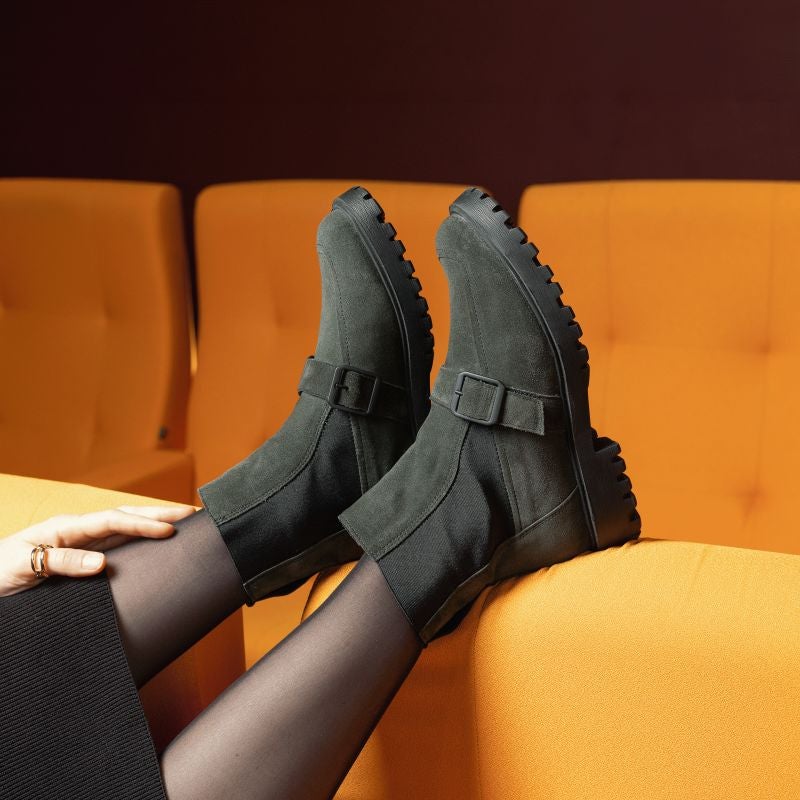 Think TRENTO Woman Ankle boot - Material: Leather in Green