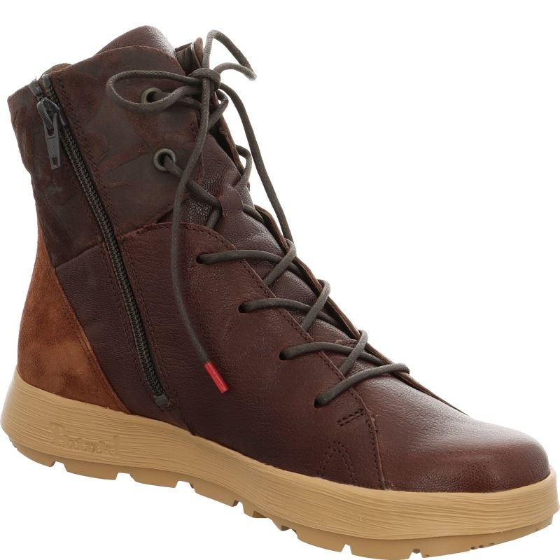 Think COMODA Woman Lace-up boot - Material: Leather in Brown