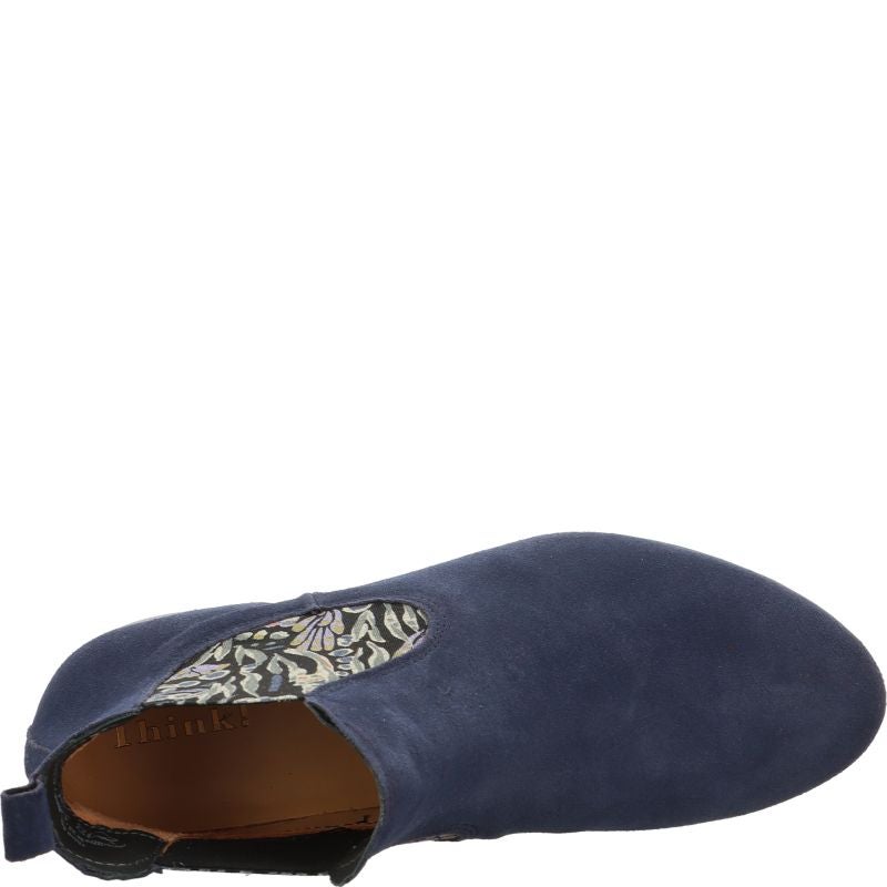 Think! GUAD2 Damen Chelsea Boots - Material: Leder in Blau